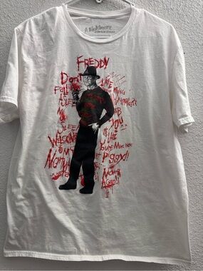 A Nightmare on Elm Street Freddy Graphic Tee - White by